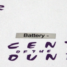 Шильдик для проводов "Battery -"
